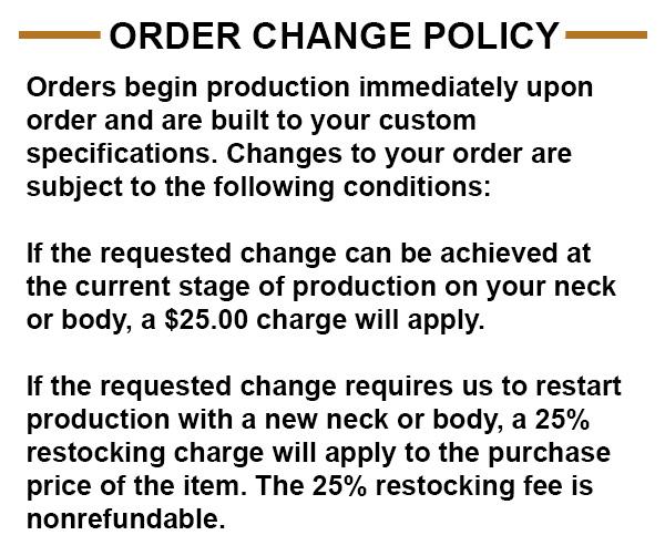 Order Change Policy